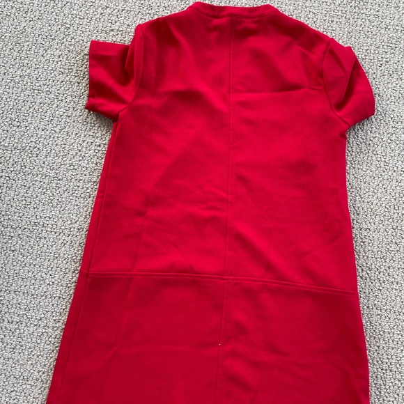 SOLD - Bright Red Lush Shift Dress - Picture 2 of 4